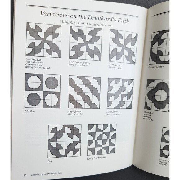 Drunkards Path Quilt The Path Less Traveled Book By Betty Kiser + Pattern - Picture 13 of 16